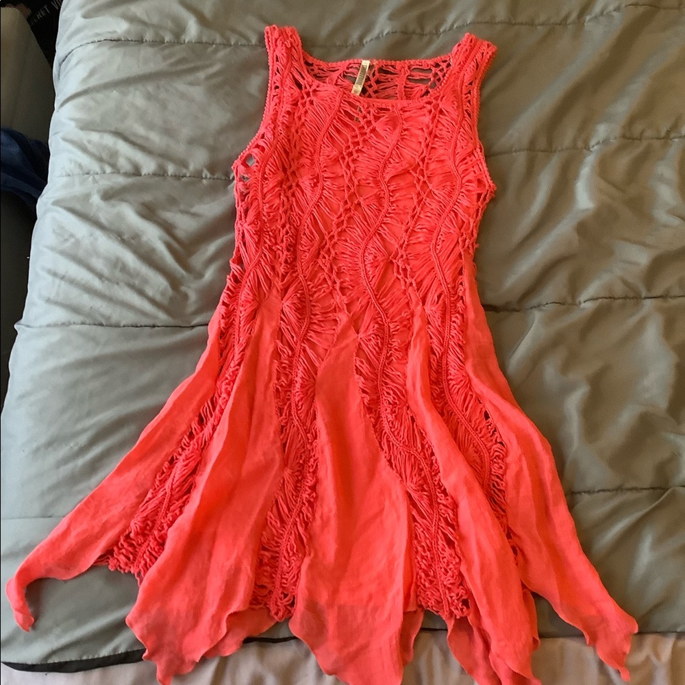 Knit dress with full liner